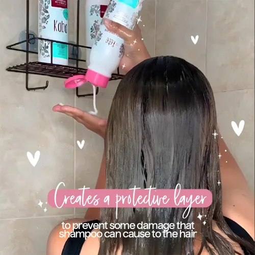 Miniatura 7 de D'Luchi Kaba Ceramide - Acondicionador para cabello seco, dañado y deshidratado, para mujeres, reparaciones de puntas abiertas, control