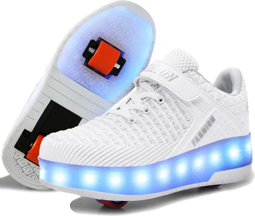 Miniatura 13 de Ufatansy Roller Shoes Girls Boys Sneakers with Wheels Roller Skate Shoes USB Charging LED Light Up Footwear Skates for Beginner Trainers Kids