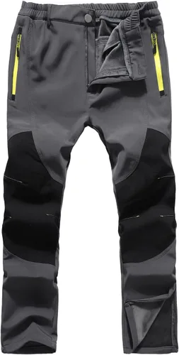 Forro de terciopelo suave impermeable para hombre, para esquí, nieve, senderismo, al aire libre, con cremallera en la parte inferior de la pierna