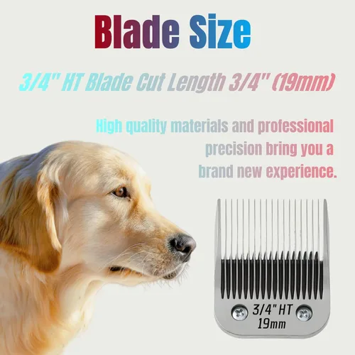 Miniatura 5 de Cuchilla de cerámica desmontable para aseo de perros para mascotas, compatible con Ainds, Oster A5, Wahl KM-10 y otras series Clippers, tamaño: 9.5