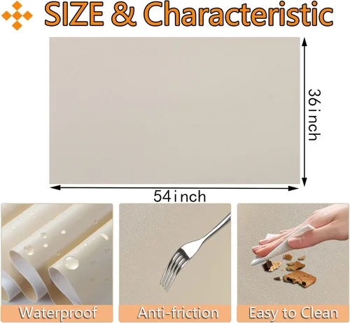 Miniatura 2 de CDY Hojas de cuero sintético de vinilo marino: tela sintética suave e impermeable, piel sintética, 54 x 36 pulgadas, muy adecuadas para hacer