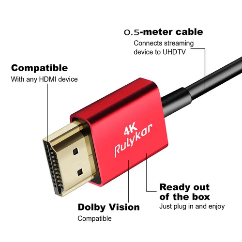 Miniatura 2 de Cable corto 8K Mini HDMI a HDMI 2.1 de 1.5 pies/1.6 ft, cable HDMI delgado de 18 Gbps de alta velocidad Φ2.0.197 in, 4K @60Hz compatible con cámara