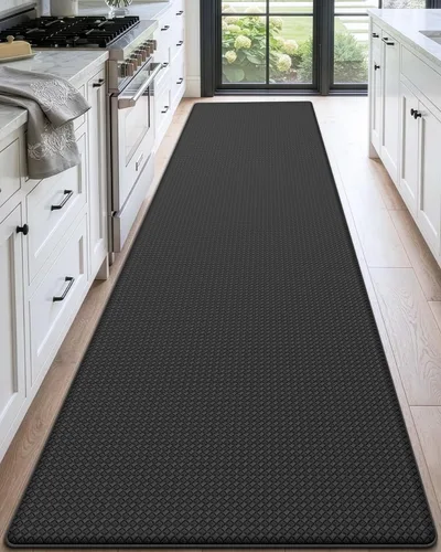 Miniatura 19 de DEXI Alfombrillas de Cocina Acolchadas Anti Fatiga, 17x59, Alfombra de Pasillo para Estar de Pie Impermeable, Espuma Viscoelástica Cómoda Acolchada