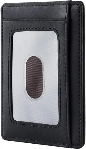 Miniatura 3 de Travelambo Billetera delgada con bolsillo delantero y clip para el dinero con bloqueo de identificación por radiofrecuencia, talla única
