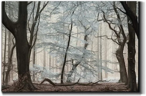 Miniatura 41 de Lienzo de arte de pared de paisaje abstracto con flores y bosque moderno, cuadros de arte para decoración de sala de estar, cocina, baño, oficina