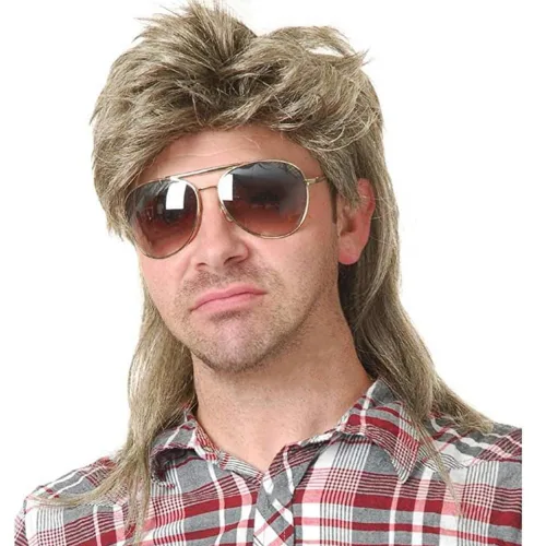 Miniatura 28 de Swiking Pelucas negras de salmonete para mujer, rizado hasta el hombro, pelo esponjoso de los años 70 y 80, Rocker Party Cosplay Pelucas sintéticas