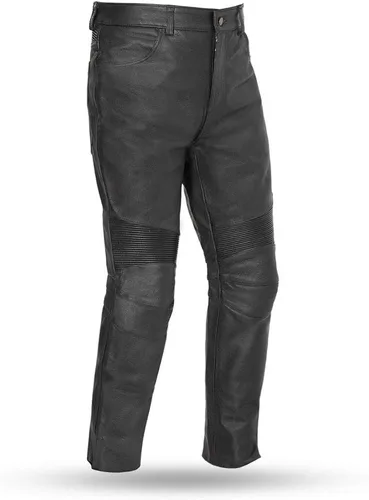 Miniatura 2 de First Mfg Co - Smarty Pants - Pantalones unisex de cuero negro para motociclista