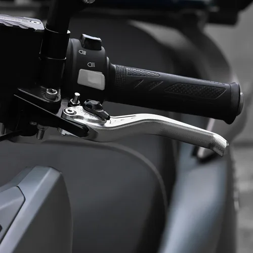Miniatura 8 de Fishbone Pattern Short Brake Clutch Lever Set Compatible with Yamaha Fazer FZ-1 FZ-8 FZ-6 FZ-6R FZS60, CNC Aluminum Alloy Made (Black)