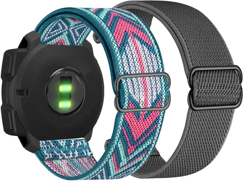 Miniatura 11 de Abanen Correas elásticas de reloj de 0.866 pulgadas para Garmin Instinct 3 de 1.772 pulgadas/2 Solares, correa de nailon elástico suave