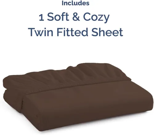 Miniatura 4 de Sábana bajera tamaño individual – Sábana inferior única solo – Ropa de cama de lujo hotelera ultra suave con bolsillos profundos de 8-16 pulgadas