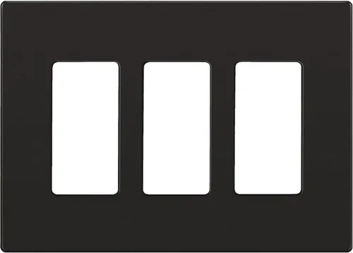 Miniatura 26 de ENERLITES Placas de pared decorativas sin tornillos, cubiertas de tomacorrientes seguras para niños, tamaño de 4 posiciones, 4.68" H x 8.30" L, Negro