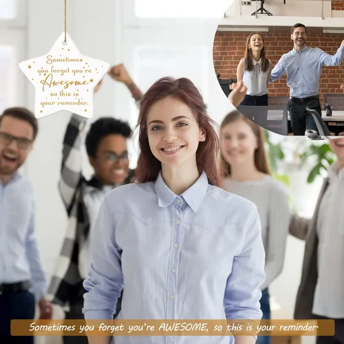 Miniatura 4 de Sieral 10 Piezas Adornos Navideños de Agradecimiento para Compañeros de Trabajo Regalo de Apreciación para Empleados a Granel Adorno Colgante