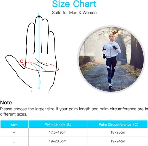 Miniatura 6 de Unigear Lightweight Running Gloves Touch Screen Anti-Slip Warm Gloves Liners for Cycling Biking Sporting Driving for Men Women