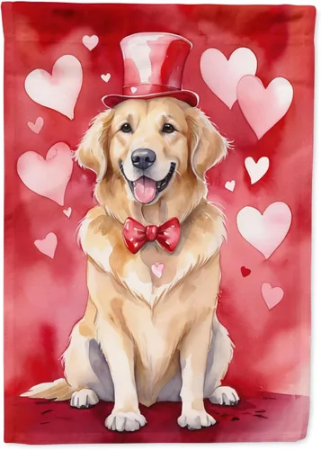 Miniatura 188 de Caroline's Treasures DAC5292CHF - Bandera de Border Collie My Valentine House para porche, grande, con manga para porche, para colgar en la pared