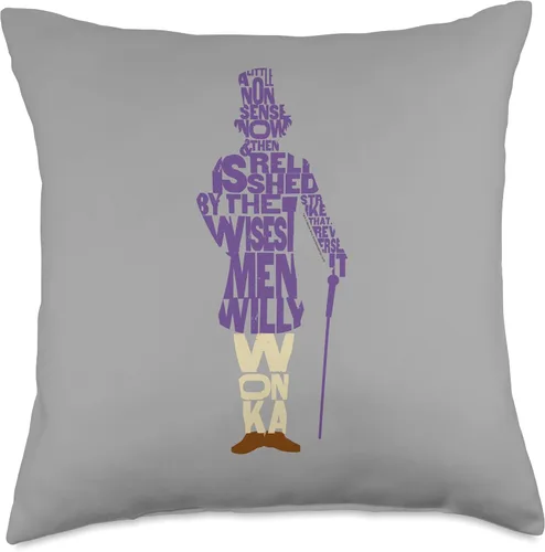 Miniatura 5 de Willy Wonka Chocolate Factory - Cojín de almohada (16.0 x 16.0 in), multicolor