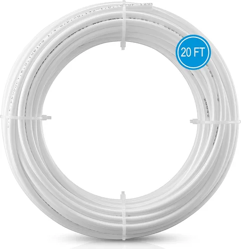 Tubería de agua RO de 20 pies y 1/4 de pulgada de diámetro exterior, tubo certificado NSF para sistema de filtro purificador de agua RO (ósmosis