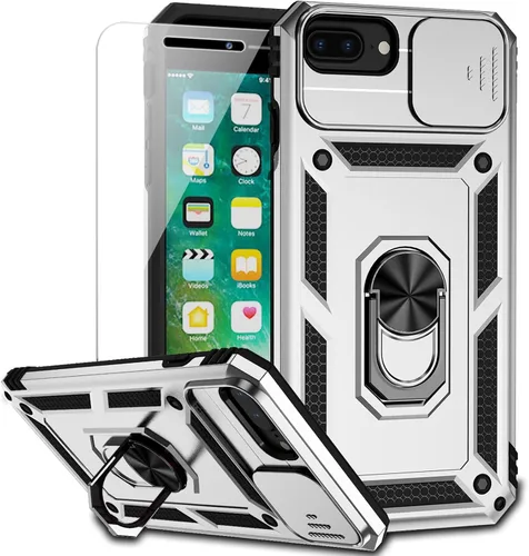 Miniatura 10 de M MAIKEZI Funda para iPhone 8 Plus, para iPhone 7 Plus, con cubierta para lente de cámara, protector de pantalla HD, protección contra caídas