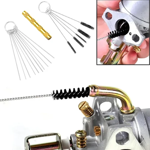 Miniatura 4 de BELOMI Kit de herramientas de limpieza de carburador, limpiador de carburador de carbón para quitar, limpiador de punta de antorcha, juego