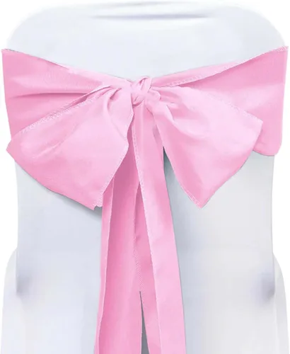 Miniatura 9 de Efavormart 5 piezas de fajas para sillas de poliéster color beige con lazos para decoración de sillas en bodas, eventos, suministros para decoración