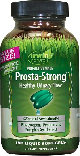 Irwin Naturals Prosta-Strong - 180 cápsulas blandas - Apoyo para la salud de la próstata con palma enana americana, licopeno y semillas de calabaza