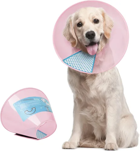 Miniatura 9 de Supet - Collar de cono para perro ajustable después de la cirugía, collar y cono de recuperación para mascotas cómodo y práctico, para perros