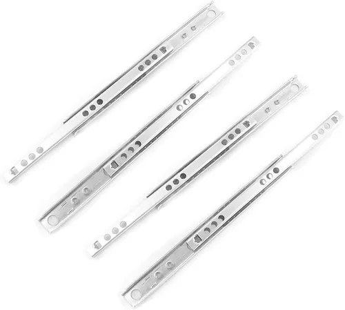 Diapositivas de cajones de dos vías con deslizamiento suave, 7, 10, 12, 13, 16 pulgadas de largo, 0.7 pulgadas/0.669 in de ancho, rieles de cajón de