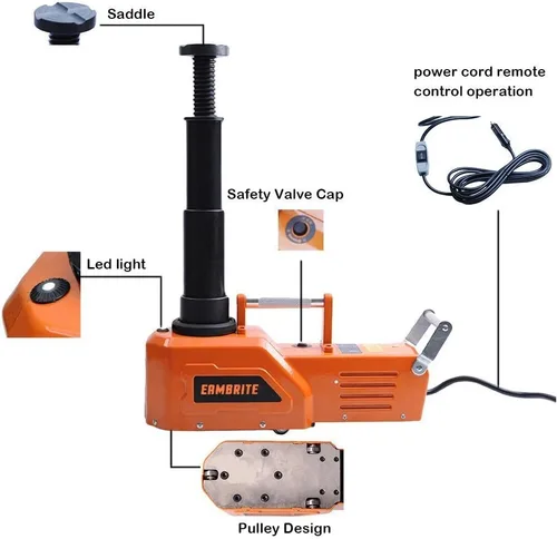 Miniatura 5 de EAMBRITE 12V DC resistente de 4,5 Toneladas, piso hidráulico Jack con luz LED.