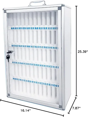 Miniatura 3 de 24/48/60 ranuras caja de casillero para teléfono celular, aleación de aluminio, cerrable, aulas escolares militares, poner gabinetes