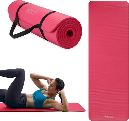 Miniatura 2 de Gaiam - Tapete de yoga, pilates y ejercicio, tapete grueso de 2/5 pulgadas (0.394 in) con correa de transporte fácil de sujetar para entrenamientos