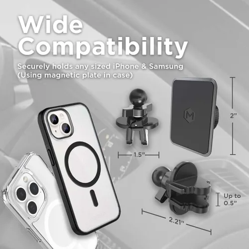 Miniatura 6 de Soporte magnético para teléfono para automóvil, soporte magnético para teléfono con ventilación de aire, 360 soportes ajustables para teléfono