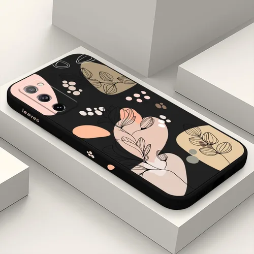 Miniatura 33 de LEECG para Samsung Galaxy S20 Funda, Diseño Creativo Lateral con Forro de Microfibra de Silicona Suave con Patrón de Flores para Cubierta de negro