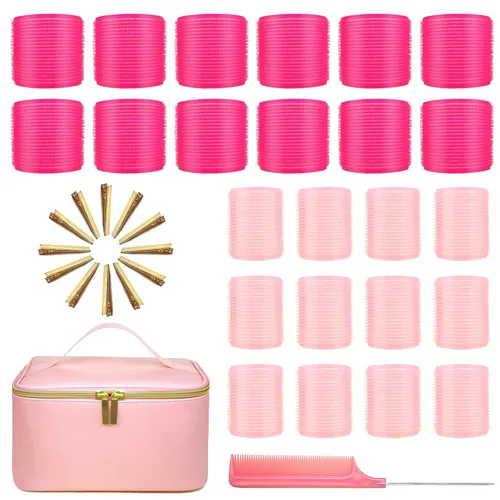 Miniatura 6 de Rizador de pelo sin calor: set de 13 rodillos con clips para cabello largo y mediano, herramientas de peinado para mujeres, rizadores DIY para dormir