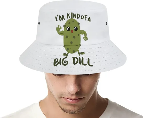 Miniatura 6 de Divertido sombrero de pescador de pepinillos, sombreros de sol de playa para mujeres y hombres, viajes de verano, sombreros de pescador al aire