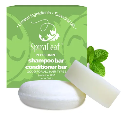 Miniatura 10 de SpiraLeaf Juego de barra de champú y acondicionador, aceites esenciales puros de lavanda fresca, aroma ligero, ingredientes limitados, fórmula