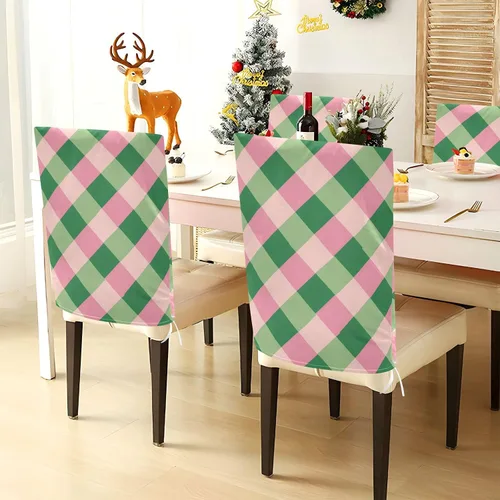Miniatura 4 de Blush Green Square Decorative Chair Slipcover for Festivals (Easter, Graduation, etc.) Soft Stretch Chair Covers Cover para sillas de comedor 6