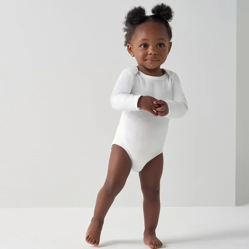 Miniatura 2 de Gerber Mono unisex de manga larga para bebé, paquete múltiple de entrelazado, 6.35 ozm