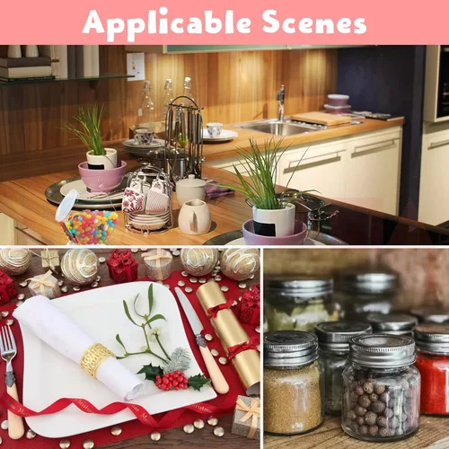 Miniatura 7 de Atarvana Juego de 4 tarros de plástico para caramelos de 72 onzas, recipientes hexagonales para dulces con tapas herméticas para bufé de dulces