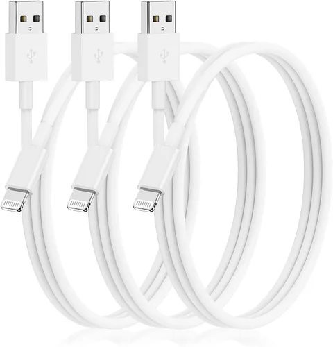 Miniatura 10 de Pack de 3 para [Certificado MFi de Apple] Cable de Carga para iPhone 0.3M - Cable Lightning a USB - 1 Pie de Cables de Carga USB para iPhone