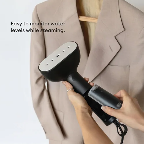 Miniatura 5 de Steamery Vaporizador de ropa de mano Cirrus Core, 1350 W, salida de vapor 0.74 oz/min, calentamiento en 15 segundos, tecnología de vapor seco, lazo