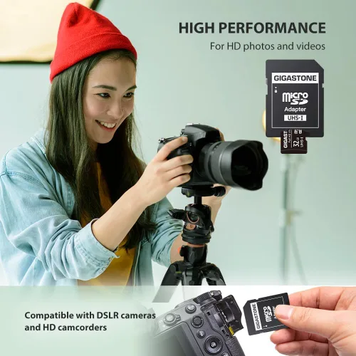 Miniatura 3 de GIGASTONE Tarjeta Micro SD de 32 GB, paquete de 10 unidades, video Full HD, cámara de seguridad de vigilancia con cámara de acción, 90 MB/s Micro