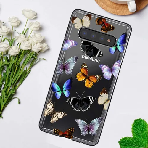 Miniatura 6 de Funda para Galaxy S10 Plus, para Samsung S10+ Funda de silicona TPU absorbente de golpes con mariposa transparente para Samsung Galaxy S10 Plus
