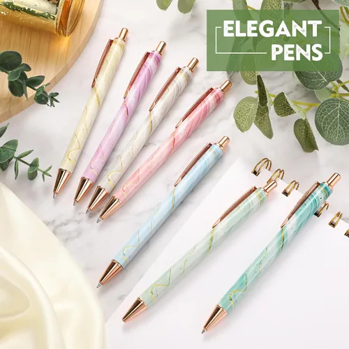 Miniatura 2 de Sherr 7 bolígrafos elegantes para mujer, lindos bolígrafos de purpurina brillantes con 10 recambios de tinta negra, bonitos regalos para niñas