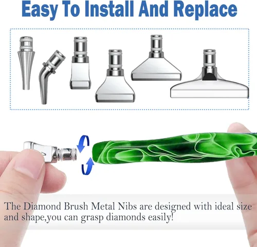 Miniatura 3 de Heyseri Bolígrafos de pintura de diamantes, bolígrafo de arte de diamante "Classic Wax Stylus", accesorios de herramientas de pintura de gemas