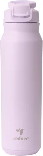 Miniatura 13 de REDUCE Hydrate Pro - Botella de agua aislada de acero inoxidable de 24 onzas, tapa abatible a prueba de fugas, apta para lavavajillas, sin BPA, Negro