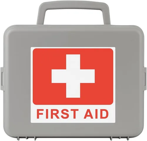 Miniatura 4 de Calcomanías de etiquetas de seguridad ISO para kit de primeros auxilios, calcomanías de vinilo de 4 x 4 pulgadas (paquete de 5), resistentes a