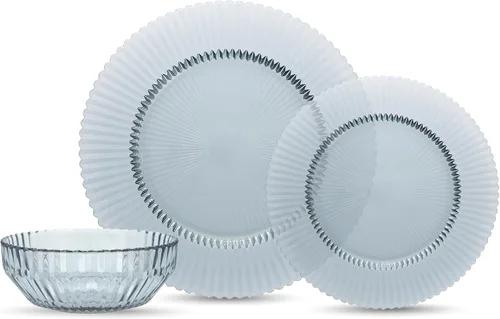Miniatura 2 de Fortessa Archie Glass - Juego de vajilla de 12 piezas, servicio para 4, transparente