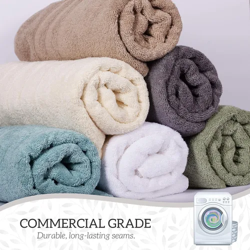 Miniatura 7 de GREEN LIFESTYLE Juego de toallas de algodón de lujo de 8 piezas, toallas de baño suaves y absorbentes, toallas de mano y paños para el baño, toallas