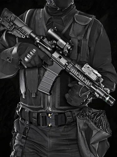 Miniatura 7 de AIKATE Cinturones tácticos para hombre, cinturón EDC de liberación rápida resistente, cinturón de batalla militar de nailon reforzado de 2 capas
