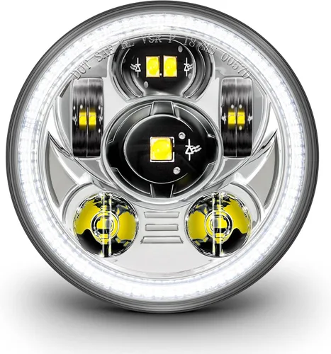 Miniatura 10 de TRUE MODS 5.75" (5 3/4) Faro LED para Harley Davidson [Acabado Negro] Faro LED Redondo para Motocicleta para Dyna Street Bob Super Wide Glide Low