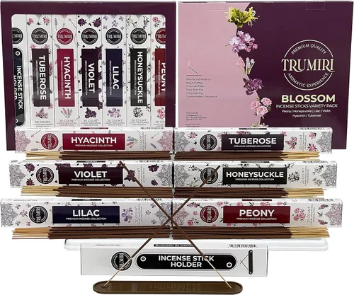 Miniatura 19 de Paquete variado de varitas de incienso gourmet - 120 varillas (6 fragancias x 20 varillas) - Canela, Vainilla, Café, Chocolate - Varillas